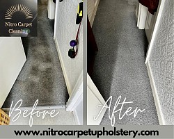 Nitro carpet and upholstery cleaning before and after photo